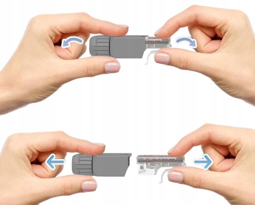 ZÁSTRČKA, RJ45 UTP ZÁSTRČKA, CAT.5E, BEZ NÁSTROJA, SKRUTOVANÁ
