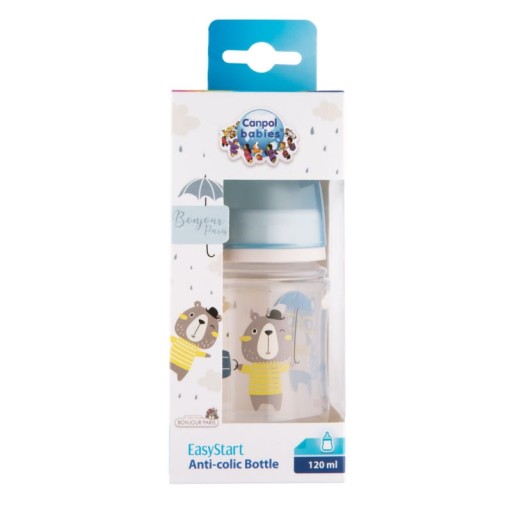 CANPOL Široká antikoliková fľaša 120 ml EasyStart