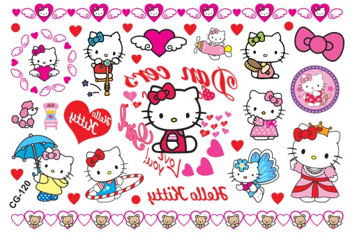 Odnímateľné tetovanie pre deti HELLO KITTY CG120