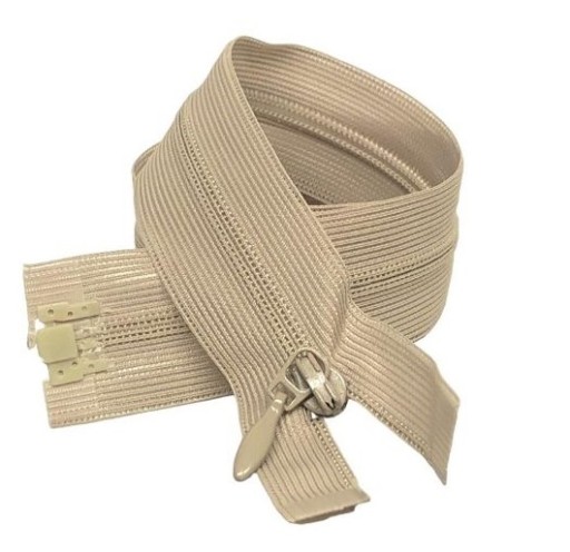 Zapínanie na skrytý zips, tmavý ľan, 45 cm