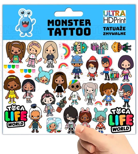 UMÝVAJÚCE TETOVANIE PRE DETI TOCA BOCA LIFE WORLD ORIGINAL DIZAJNY