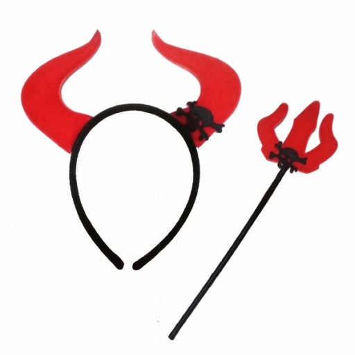 DEVIL SET PÁS NA VIDLICE 30 CM HALLOWEEN