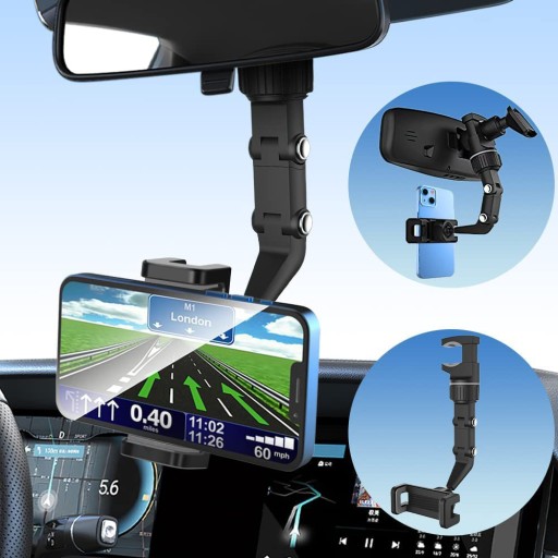 DRŽIAK NA AUTOTELEFÓN NA SPÄTNÉ ZRKADLO DO AUTO 360°