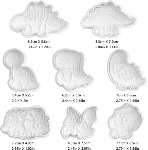 SADA 8 KRÁTOČOV NA COOKIE DINOSAURS JURASSIC PARK