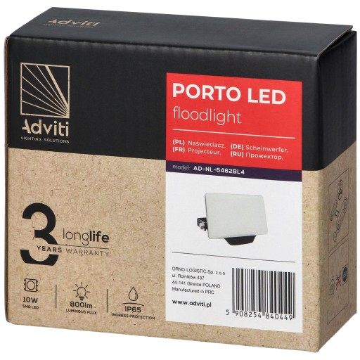 Halogénové reflektorové LED svietidlo 10W bezrámové svetlomet NEUTRAL 4000K IP65