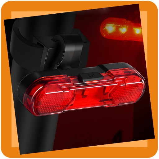 LED CYKLISTICKÁ LAMPA NA BICYKEL, NA RIADTIKÁ, VÝKONNÁ, NABÍJACIA, USB + ZADNÁ