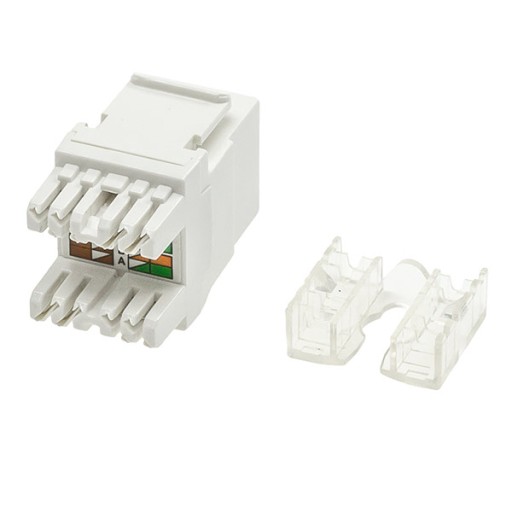 Zásuvka RJ45 START.LAN keystone, kat biely