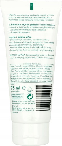 ZIAJA pasta proti čiernym bodkám manuka leaves 75ml
