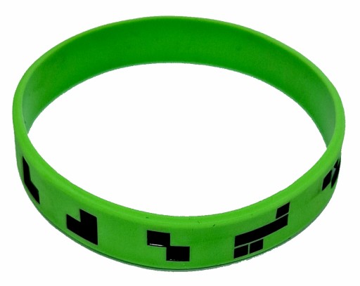 Silikónové náramky, gumičky priateľstva, MINECRAFT, 1 ks, mix farieb