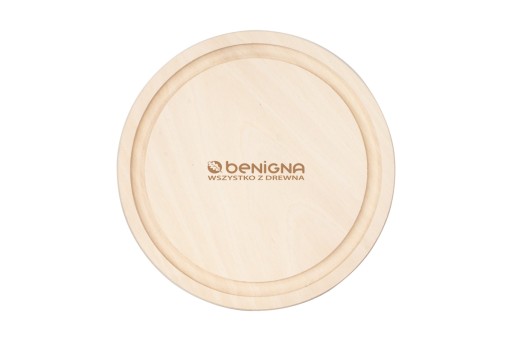 Doska na krájanie pr. 22 cm bukové drevo s gravírovaným logom
