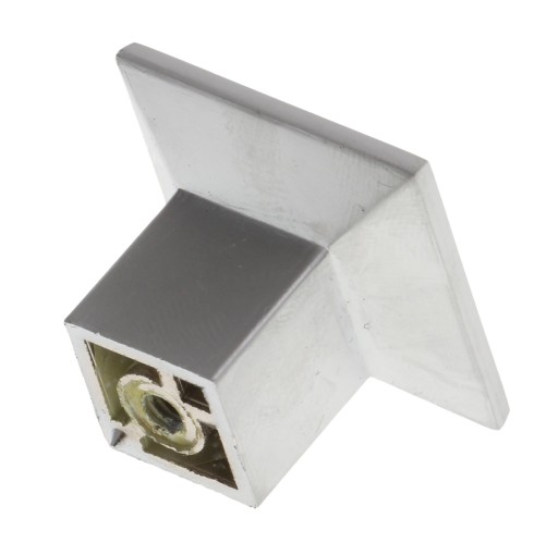 NÁBYTOK Štvorcový GOMBÍK HLINÍKOVÝ MAT CHROME GM315