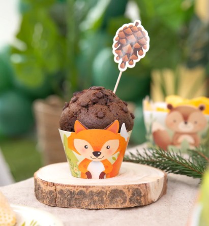 Podložky na muffiny Forest Friends, 6 ks