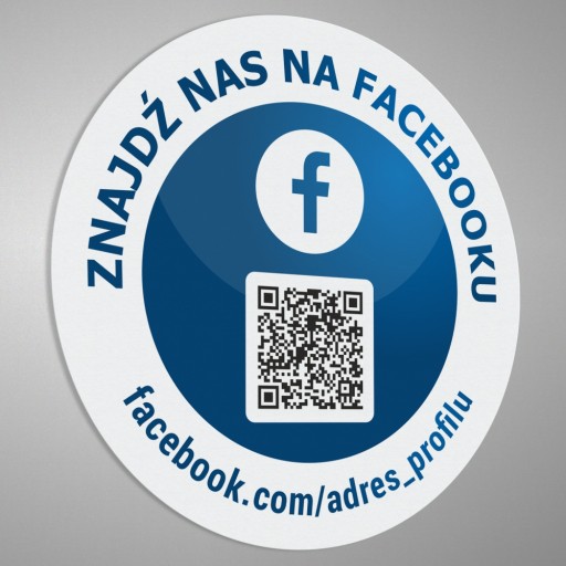 Facebook QR nálepka 15x15