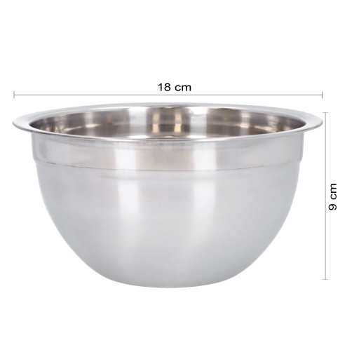 KOVOVÁ MISKA na cesto, šalát, ovocie, kuchyňa, miešanie, šľahanie, 2,2l