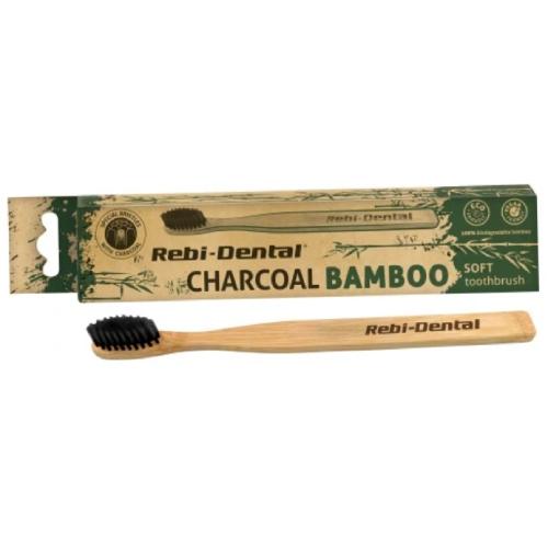 Mattes Dental Charcoal Bamboo Soft zubná kefka