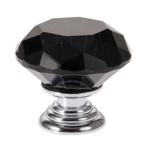 ČIERNY KRIŠTÁĽOVÝ NÁBYTOK 30mm DIAMANTOVÁ KRIŠTÁĽOVÁ KRÚŠŤATKA