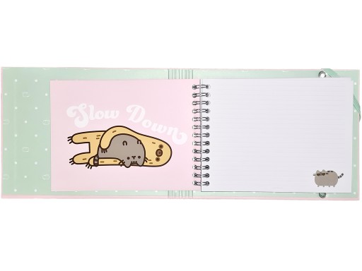 PUSHEEN THE CAT NOTES Na špirále s gumou B6 64 linkovaných stránok CAT Kotek