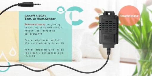 Senzor teploty vlhkosti SonOff Si7021 TH16