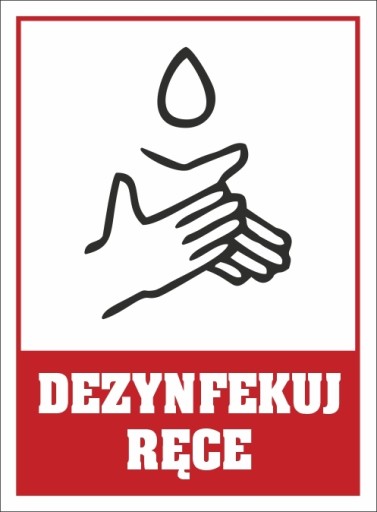Nálepka DEZINFEKCIA RUKY 15x20cm obchod, pekáreň