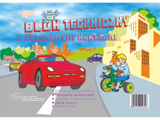 TECHNICKÝ BLOK A4 FAREBNÉ PROTOS
