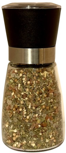 Sklenený mlynček Himalájska soľ s bylinkami 150g