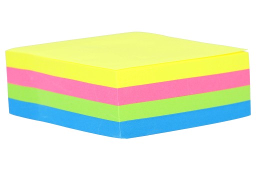 Farebné lepiace papieriky 75x75 neónové, 300 ks