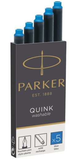 Náplne do pera PARKER 5 ks modré, umývateľné