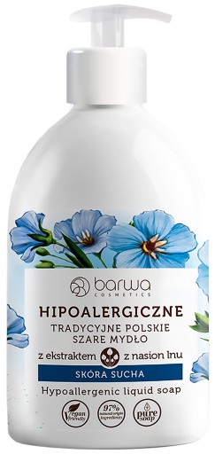 Sivé tekuté mydlo s ľanovým extraktom BARWA