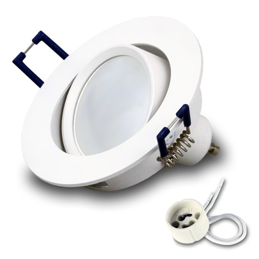 Zápustné svietidlo LIETA BIELA + LED GU10 7W 3000K
