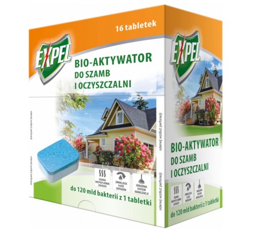 EXPEL BIO-AKTIVÁTOR pre septiky a čističky odpadových vôd v tablete, 1 kus