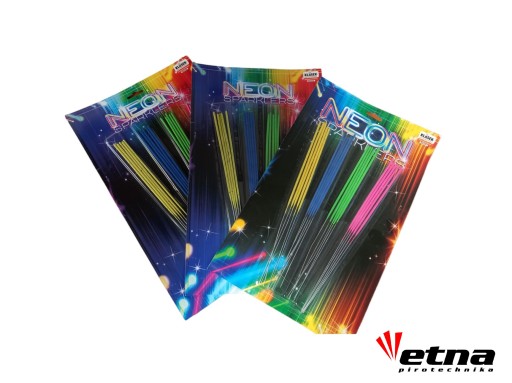 Farebné neónové prskavky NEON SPARKLES VP28N 20 kusov 28cm Klasek