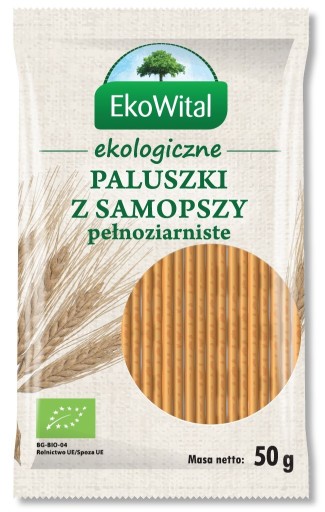 EkoWital celozrnné einkorn tyčinky, bio, 50g