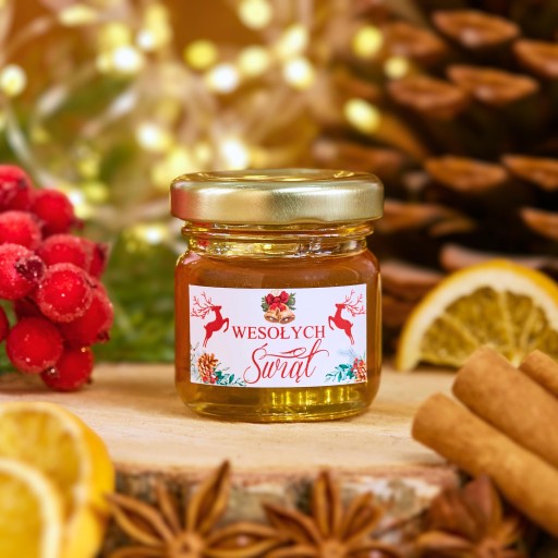 Vďaka Santa Claus vianočný darček med med dóza LOGO