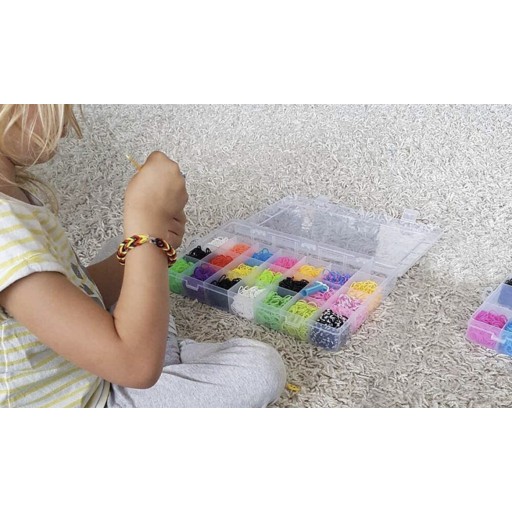Sada na výrobu náramkov z gumičiek 1500 ks DIY