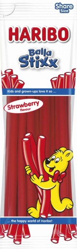 HARIBO BALLA STIXX JAHODOVÉ ŽELÉ 170 g