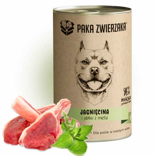 Paka Zwierzaka mokré krmivo Jahňacina a jablko s mätou 400g