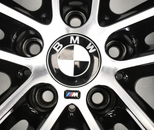 1 ks ZNAK BMW M-POWER ODZNAK LOGO NA ZLIATINÝCH DISKOCH VOLANT 17x9 CHROM.