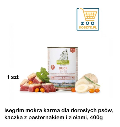 ISEGRIM Duck 400g Kačací paštrnák pre psov