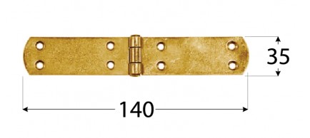 PÁNT FRANCÚZSKY 140X35X2,5 MM | POZINKOVANÝ