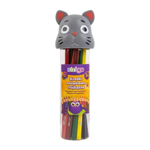 Ceruzkové pastelky v tube CAT Strigo 12 COLORS DARČEK