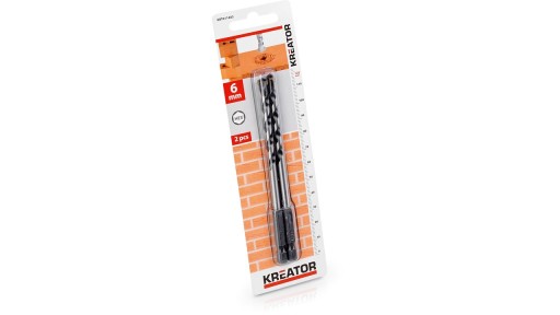 Vrtáky do betónu 6x120 mm HEX rukoväť 2 kusy Kreator