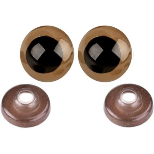 Bezpečný DIY EYES veľký HNEDÝ 26 mm MASKOT