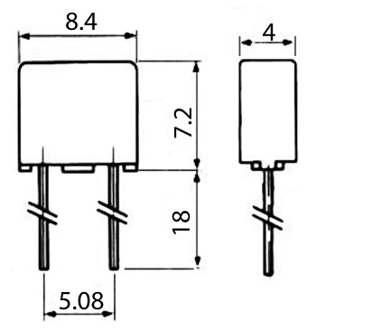 Pomalá pohárová poistka 6,3A/250V 2 ks