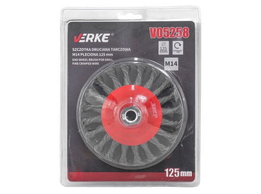 DRôTENÁ KEFA PREDNÁ M14, PLIKOVANÁ 125mm VERKE