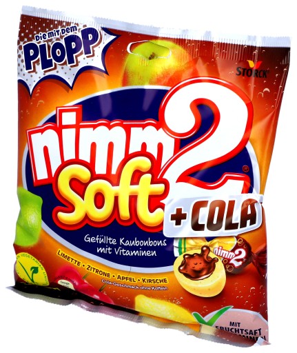 Žuvacie ovocné cukríky s vitamínmi Nimm2 Soft Cola 195g DE