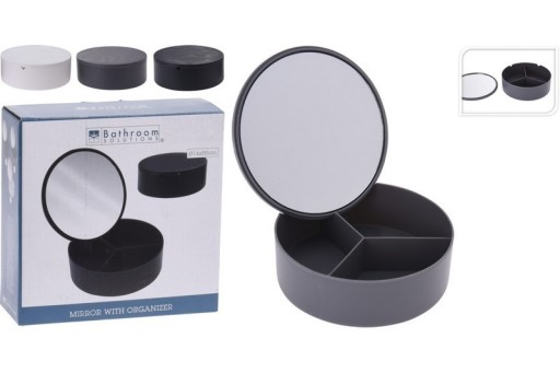 Zrkadlo s organizérom 14 cm, mix farieb