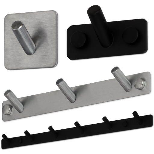 VEŠIAK NA UTERÁKY, KÚPEĽŇOVÝ VEŠIAK INOX, PEVNÝ VEŠIAK SAMOLEPIACI