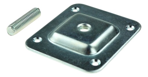 1x 20 cm rovná dubová noha, lakovaná, s plechom