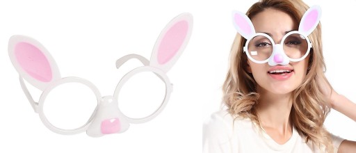 Párty okuliare biele Rabbit Bunny Bunny