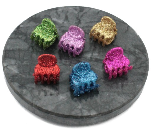 SPONKY DO VLASOV KRÁLIKY GLITTROVÝ MIX FAREB 1,5 cm 6 KS